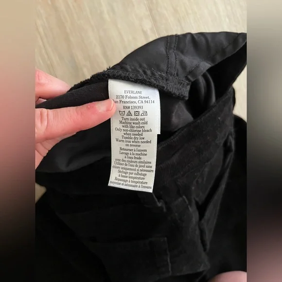 Everlane Women's Mid-Way Corduroy Cotton Pants Black - Size 26 - Picture 7 of 10
